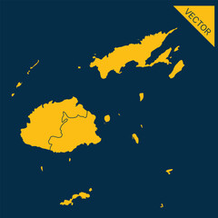 Obraz premium Fiji map