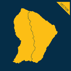 Obraz premium French Guiana map