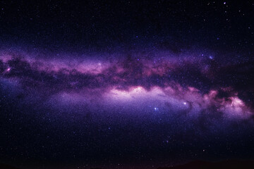 Stunning view of the Milky Way galaxy, deep space, vibrant cosmic colors