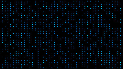 Abstract lighting dots background with blue lights pattern black technology background