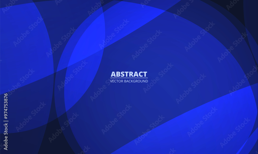 Poster dark blue circles and circular shapes on modern abstract background. dark vector illustration blue b