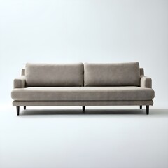 Obraz premium Gray sofa isolated on a white background. 