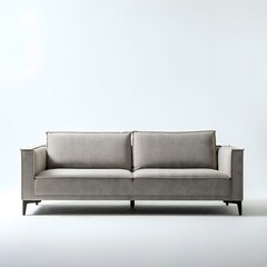 Fototapeta premium Gray sofa isolated on a white background. 