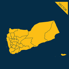Obraz premium Yemen map