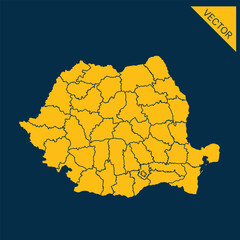 Obraz premium Romania map