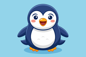 Obraz premium Vector illustration of happy penguine