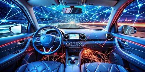 The Connected Car Interior Driving into the Future, car tech, futuristic car, self driving