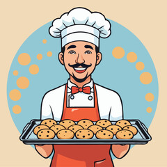 chef with Cookies 