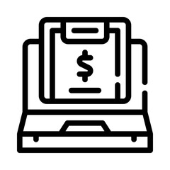 financial report  line icon