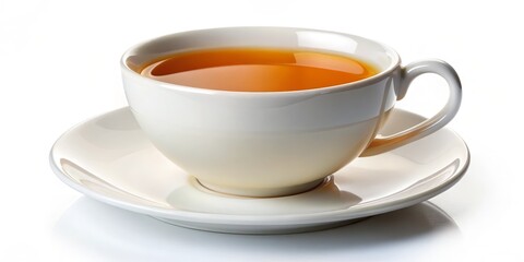 White Tea Cup and Saucer with Warm Beverage, tea, beverage, caffeine