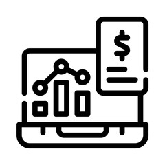 stockbroker line icon
