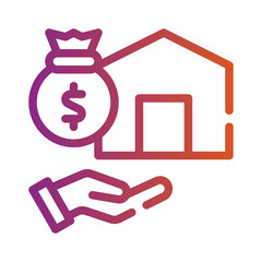 fixed asset  gradient icon