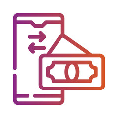 online payment gradient icon