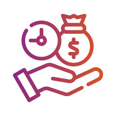 save money gradient icon
