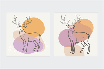 Christmas reindeer ornaments vector illustration 