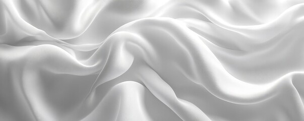 Obraz premium Elegant white fabric with smooth, flowing texture, perfect for backgrounds, fashion, and artistic designs.