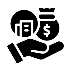 investment glyph icon