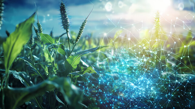 Nanotechnology in farming: enhancing crop productivity smart farming: nanoparticle innovations in agriculture. Nanotechnology. Illustration