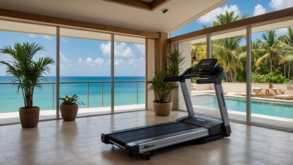 Fototapeta premium Tropical Fitness Retreat