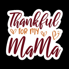 Thankful Family Sticker Design