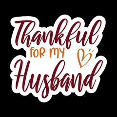 Thankful Family Sticker Design