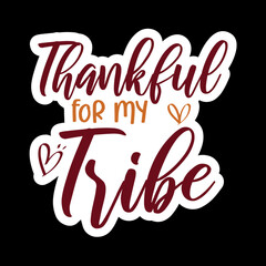Thankful Family Sticker Design