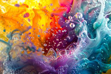 Obraz premium Colorful Inky Fluid Dance