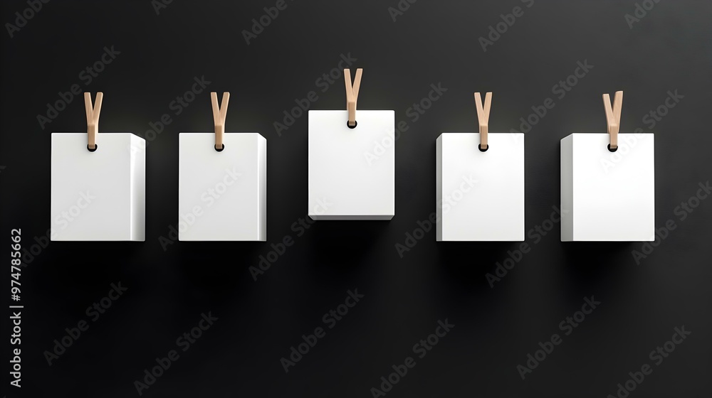Poster minimalist grid of multiple choice options, a sleek arrangement of choices presented in a clean, org