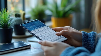 A person completing an online enrollment form for a course or program on their mobile phone, with a step-by-step process and smooth user experience.