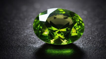 peridot stone centered in aesthetic background