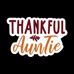 Thankful Family Sticker Design