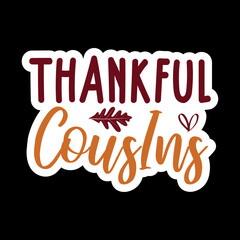 Thankful Family Sticker Design