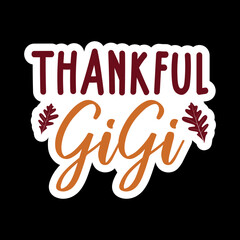 Thankful Family Sticker Design