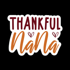 Thankful Family Sticker Design