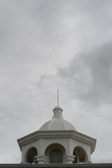 church steeple and clouds