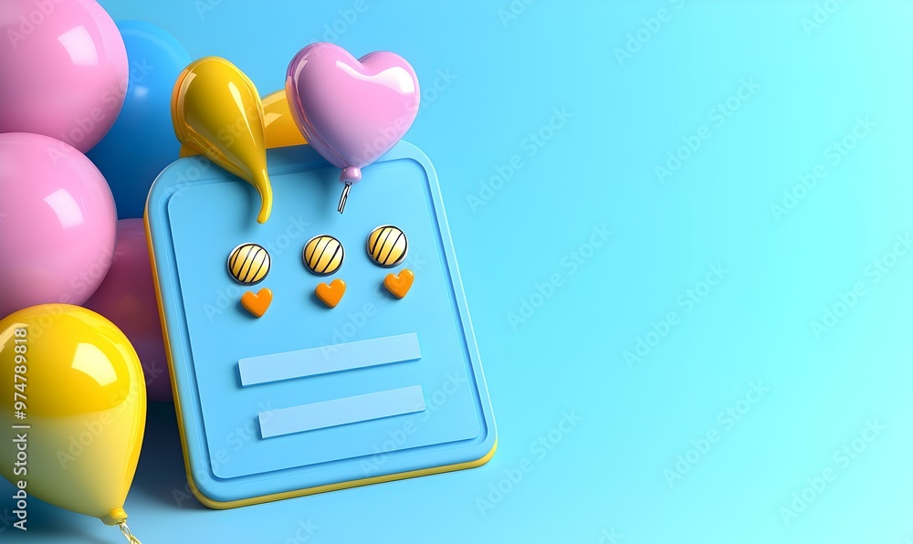 Poster interactive educational interface featuring colorful multiple-choice options, designed for engaging 