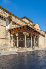 Fototapeta premium The Cathedral of Saint Peter in Jaca, Spain, built in Romanesque style