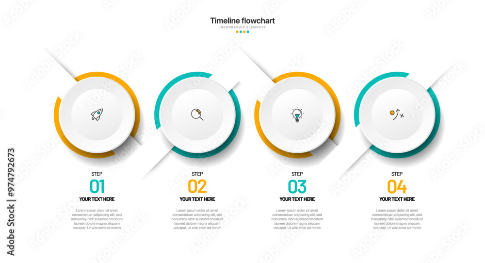 Poster timeline infographic design with options or steps. infographics for business concept. can be used fo