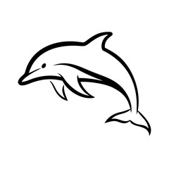 Dolphin Vector Illustration - Elegant SVG, Cricut Cut Files, Logo Icon, Clipart for T-shirts & Graphics Design