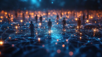 A business mentor network icon, featuring human figures connected by lines, illustrating the concept of business guidance and support.