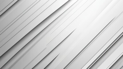 Obraz premium Geometric stripe background featuring light gray diagonal lines and a tech-inspired abstract design