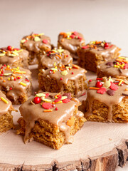 Delicious desserts decorated for autumn, Halloween and Thanksgiving 