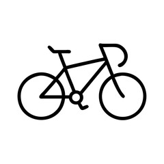 Fototapeta premium Bicycle Side View in Black and White Vector Illustration