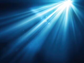 Radiant blue light beams create an ethereal atmosphere, perfect for backgrounds, design projects, or artistic expressions.