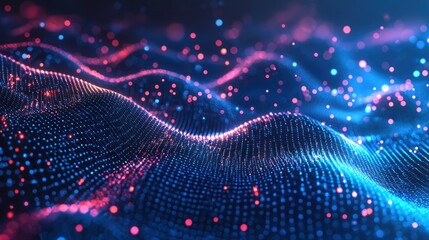 Abstract digital background with futuristic technology patterns and glowing data streams