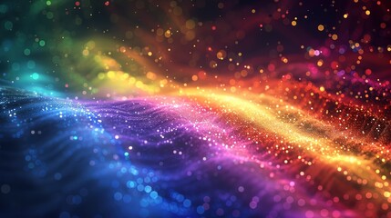 Fototapeta premium Abstract rainbow colorful energy light graphic image 