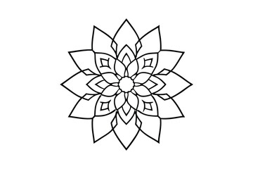 Mandala vector line art illustration