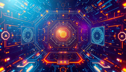 Obraz premium An abstract AI tech smart background