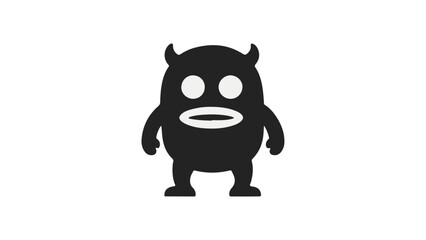 illustration of a funny monster with funny posture vector