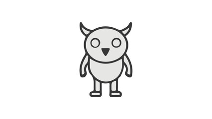 simple monster like shape illustration